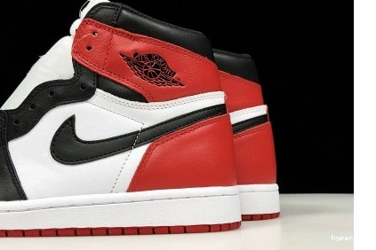 Hyperoad MENS “BLACK AIR BLACK-VARSITY 1  HIGH JORDAN TOE” WHITE OG RED 0708